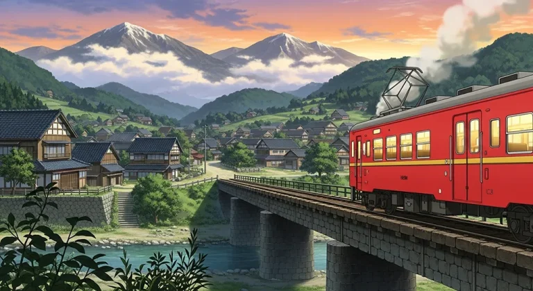 High-quality anime train 4K wallpaper image for desktop monitor backgrounds
