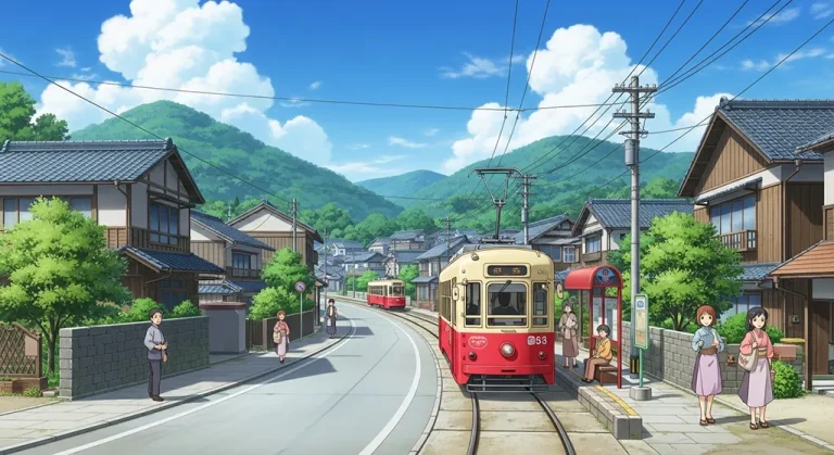 Anime train ultra HD desktop wallpaper in 4K resolution for computer screens