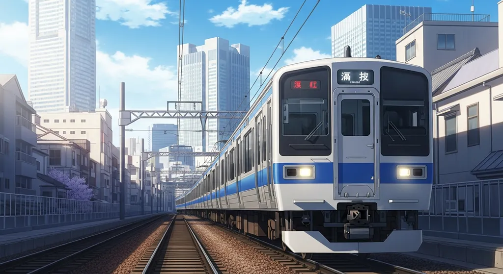 High-quality anime train ultra HD wallpaper in 4K resolution for computers