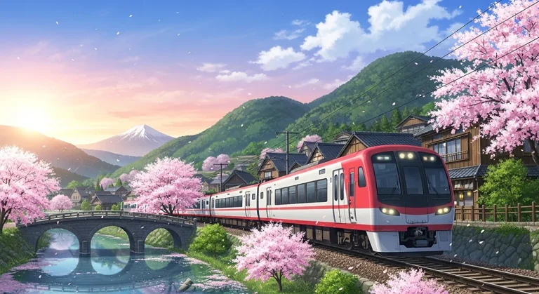 Anime train wallpaper in 4K resolution, perfect for laptop and desktop setup