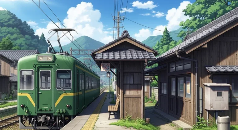 Anime train HD 4K wallpaper for laptop background and desktop display