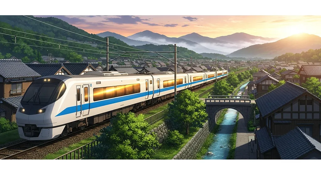 High-quality anime train 4K wallpaper image for desktop monitor backgrounds