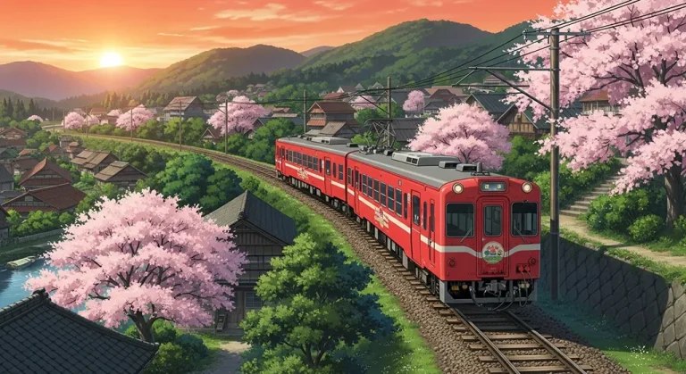 Anime railway 4K desktop wallpaper, perfect for PC and laptop use