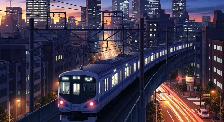 Anime train 4K wallpaper for computer monitor and laptop background display