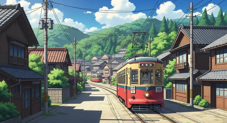 Anime train detailed 4K desktop wallpaper, high-resolution background image