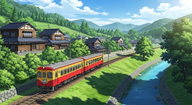 Ultra sharp anime train 4K desktop wallpaper image for widescreen laptops