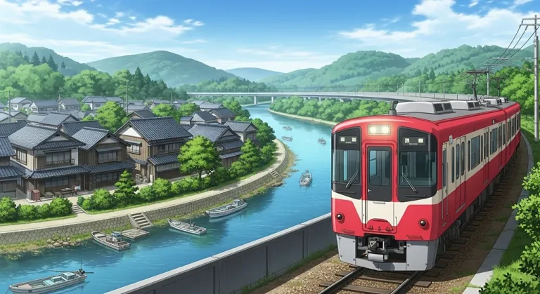 Japanese animation train 4K wallpaper, suitable for desktop PC and laptops