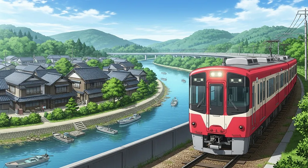 Japanese animation train 4K wallpaper, suitable for desktop PC and laptops