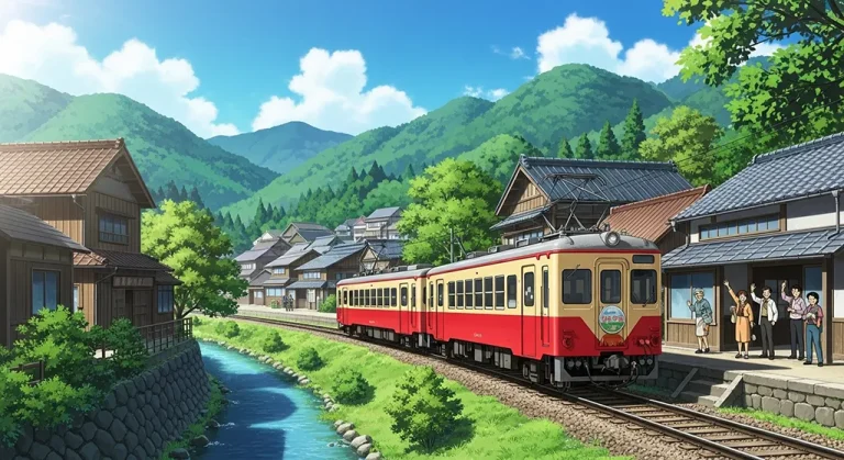 Cool anime train 4K wallpaper design for laptops and desktop PCs