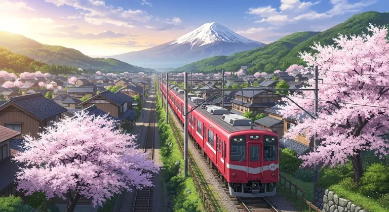 High-quality anime train ultra HD wallpaper in 4K resolution for computers