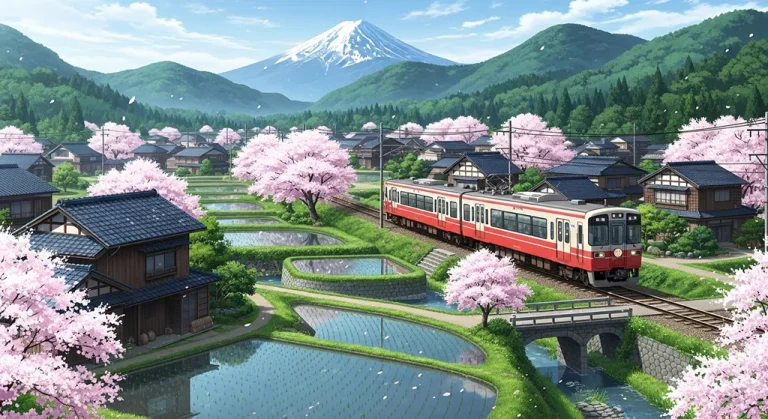 Anime train HD 4K wallpaper for laptop background and desktop display