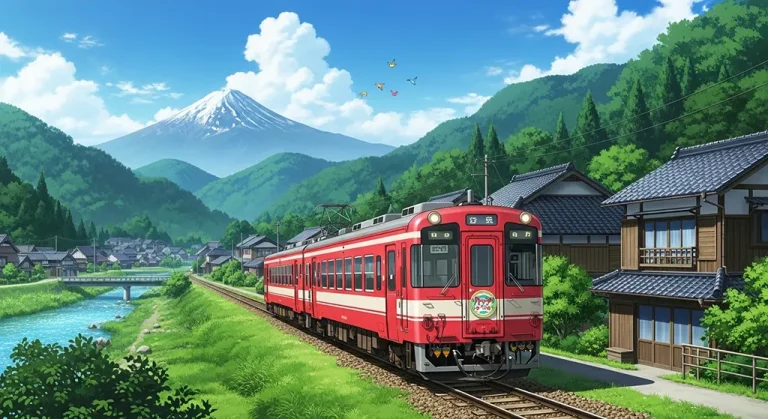 Ultra HD anime train 4K wallpaper for desktop computers and gaming laptops