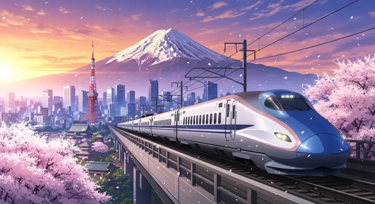 High-quality anime train 4K wallpaper image for desktop monitor backgrounds
