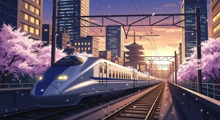 Anime train aesthetic wallpaper in 4K ultra HD for laptop and desktop screens