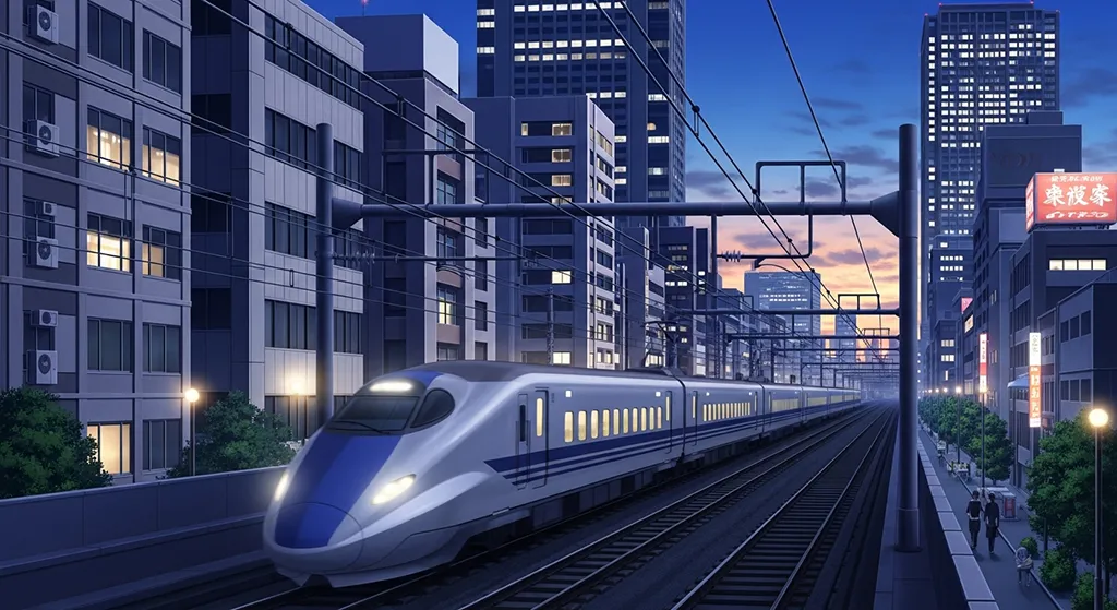 Anime train in 4K resolution wallpaper, optimized for desktop PC and notebook