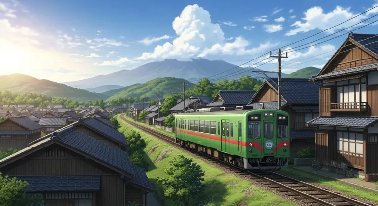 Anime train HD 4K wallpaper for laptop background and desktop display