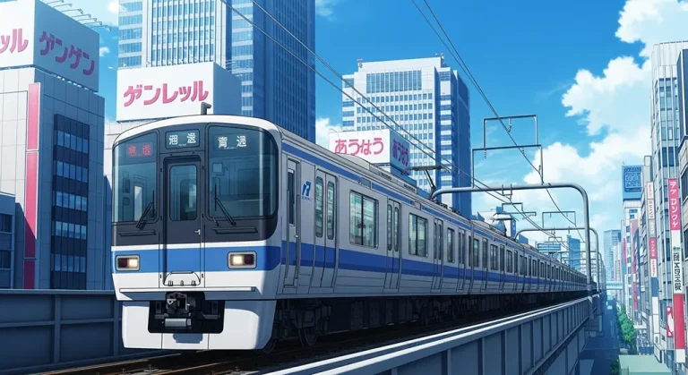 Ultra sharp anime train 4K desktop wallpaper image for widescreen laptops