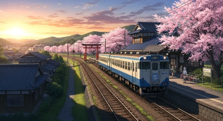 Anime train HD 4K wallpaper for laptop background and desktop display