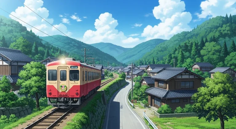 Anime railway 4K desktop wallpaper, perfect for PC and laptop use