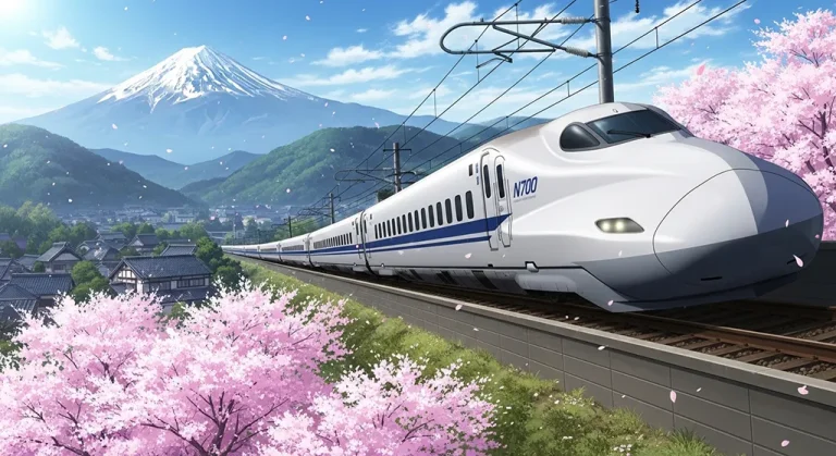 Anime train aesthetic wallpaper in 4K ultra HD for laptop and desktop screens