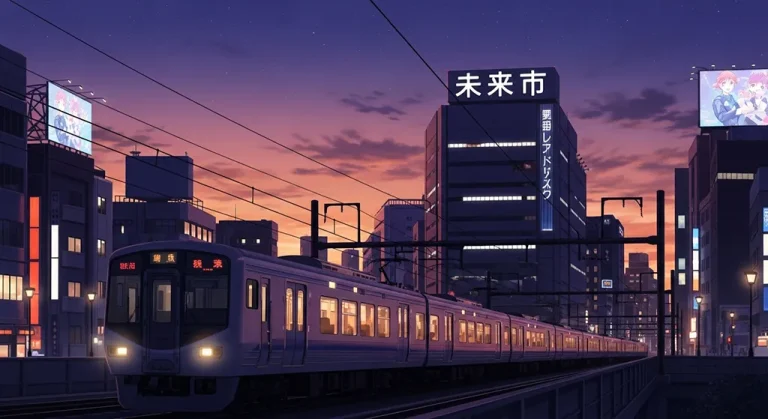 Anime railway 4K desktop wallpaper, perfect for PC and laptop use