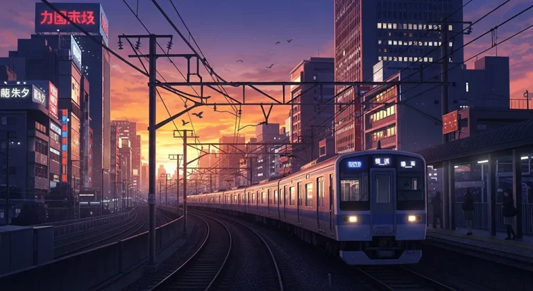 Anime train detailed 4K desktop wallpaper, high-resolution background image