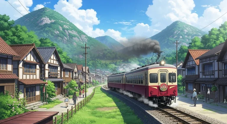 Anime train HD 4K wallpaper for laptop background and desktop display