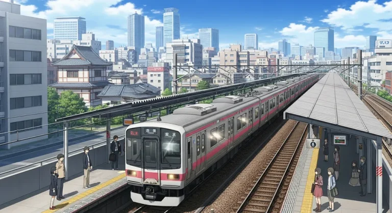 Anime train 4K wallpaper for computer monitor and laptop background display