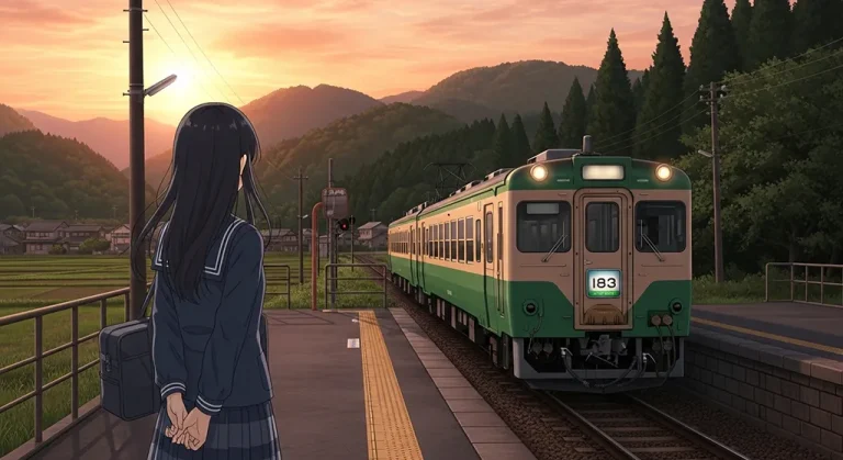 Japanese anime train ultra HD wallpaper for desktop and notebook screens