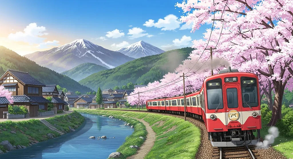Anime train 4K wallpaper for desktop PC and laptop, Japanese railway background