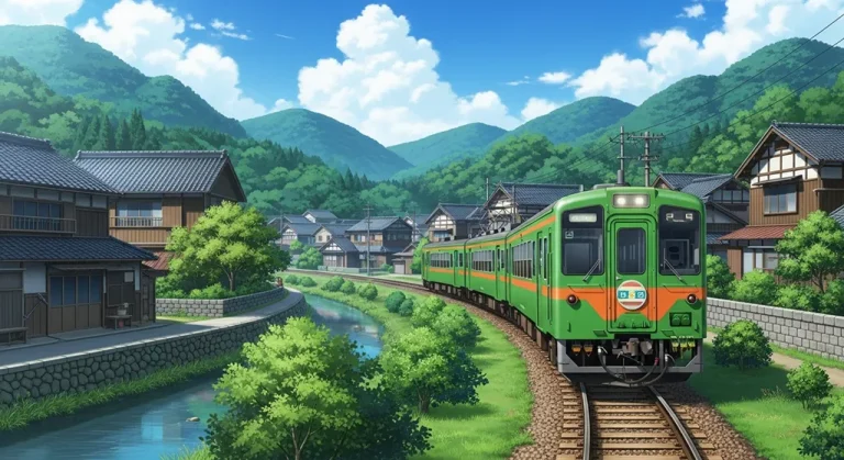 Ultra HD anime train 4K wallpaper design for desktop monitors and laptops