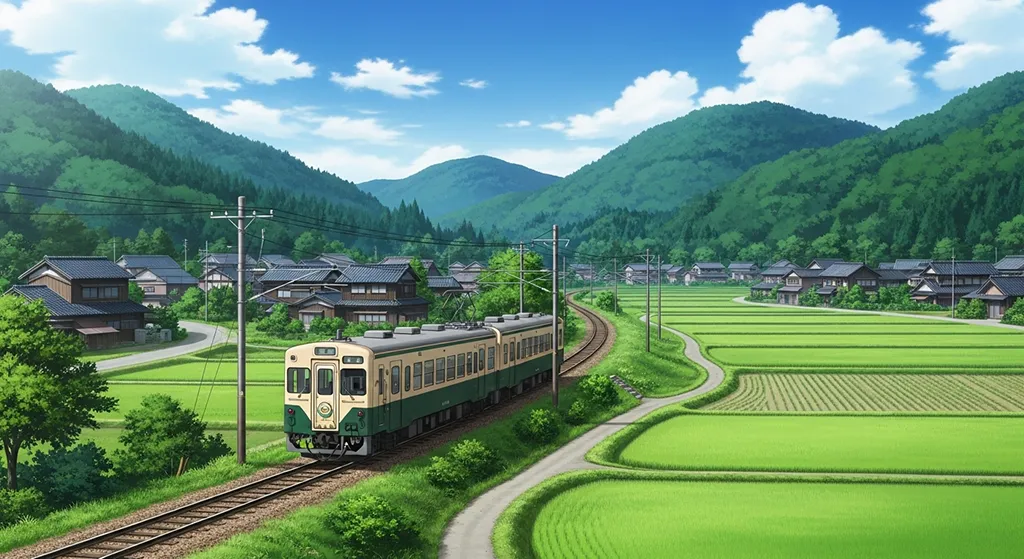 Anime train 4K wallpaper for computer monitor and laptop background display