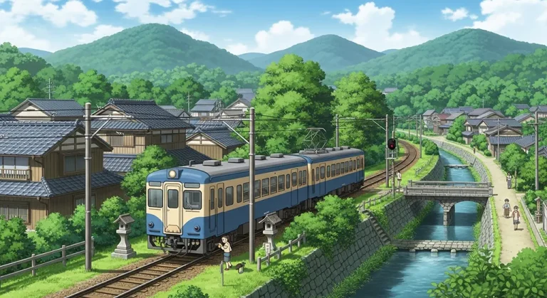 High-quality anime train ultra HD wallpaper in 4K resolution for computers
