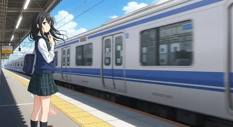 Anime train wallpaper in 4K resolution, perfect for laptop and desktop setup