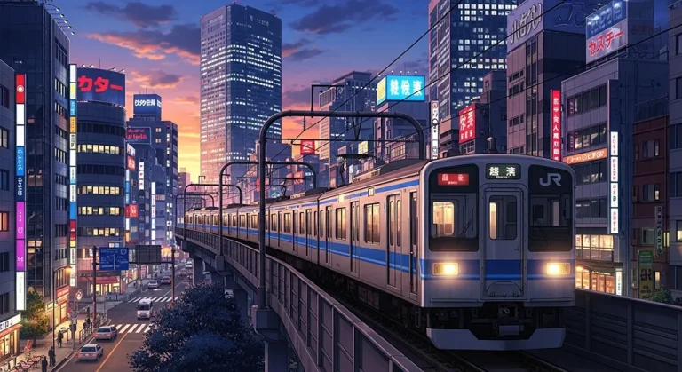 Japanese anime train ultra HD wallpaper for desktop and notebook screens