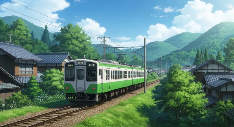 Anime train HD 4K wallpaper for laptop background and desktop display