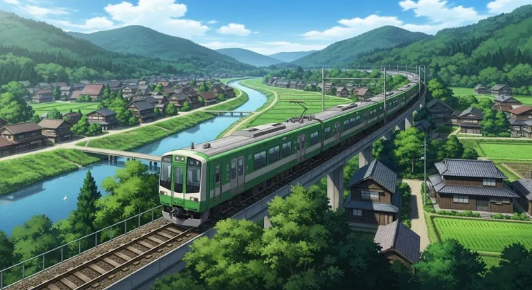 Anime train HD 4K wallpaper for laptop background and desktop display