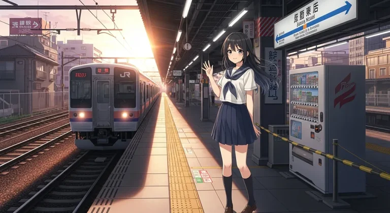Anime train wallpaper in 4K resolution, perfect for laptop and desktop setup