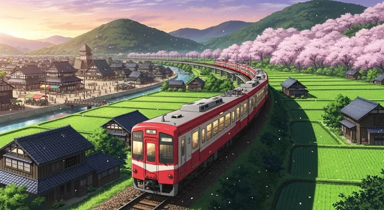 Cool anime train 4K wallpaper design for laptops and desktop PCs