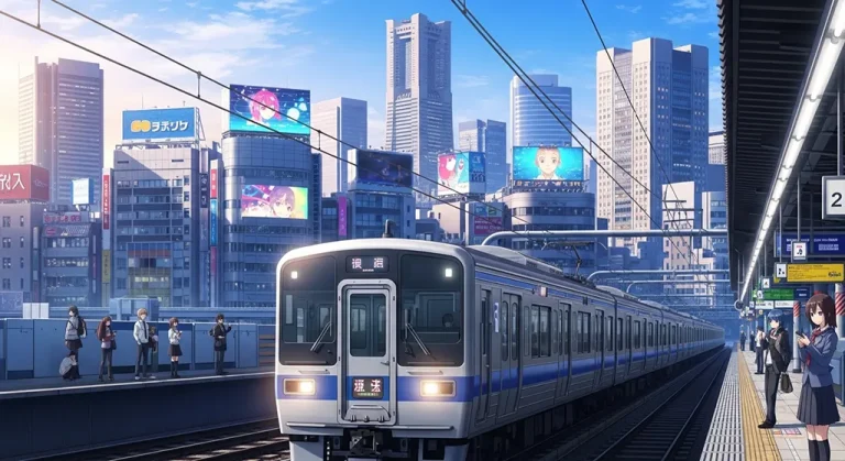 Japanese anime train ultra HD wallpaper for desktop and notebook screens