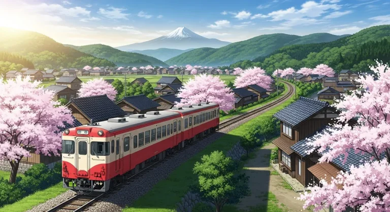 Anime train 4K wallpaper for computer monitor and laptop background display