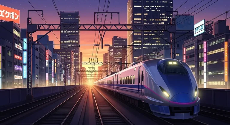 Anime train wallpaper in 4K resolution, perfect for laptop and desktop setup
