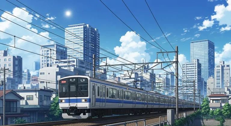 Cool anime train 4K wallpaper design for laptops and desktop PCs