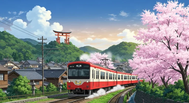Japanese animation train 4K wallpaper, suitable for desktop PC and laptops