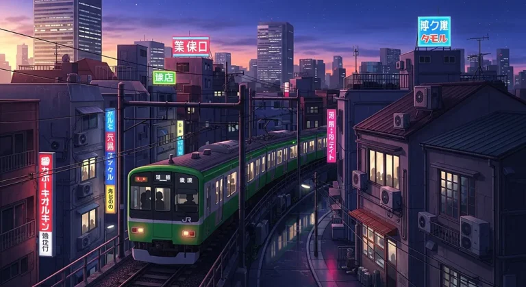 Anime train 4K wallpaper for computer monitor and laptop background display