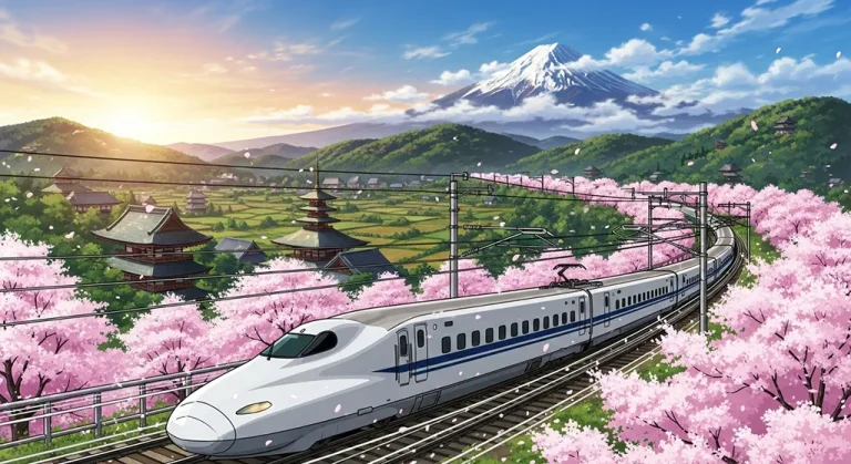 Anime train 4K wallpaper for computer monitor and laptop background display