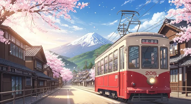 Anime train detailed 4K desktop wallpaper, high-resolution background image