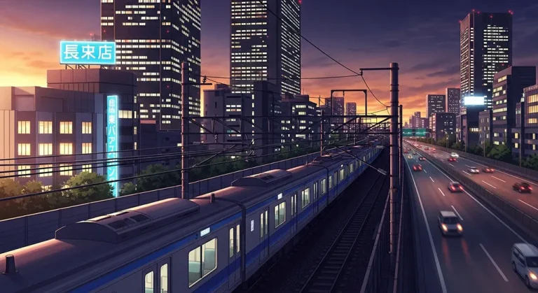Ultra HD anime train 4K wallpaper design for desktop monitors and laptops