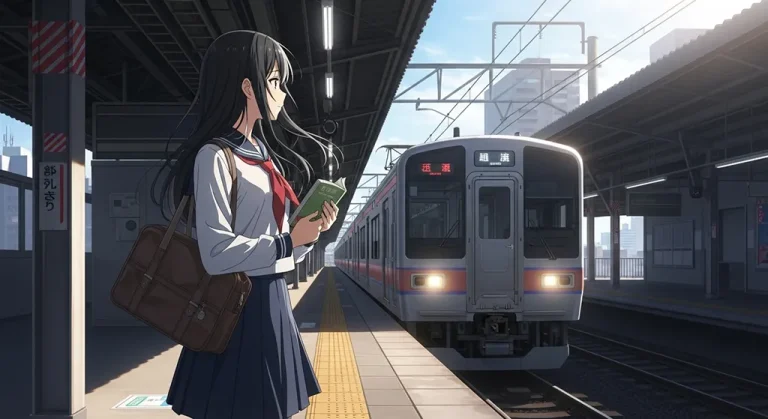 Anime train stylish 4K desktop wallpaper for laptop background display