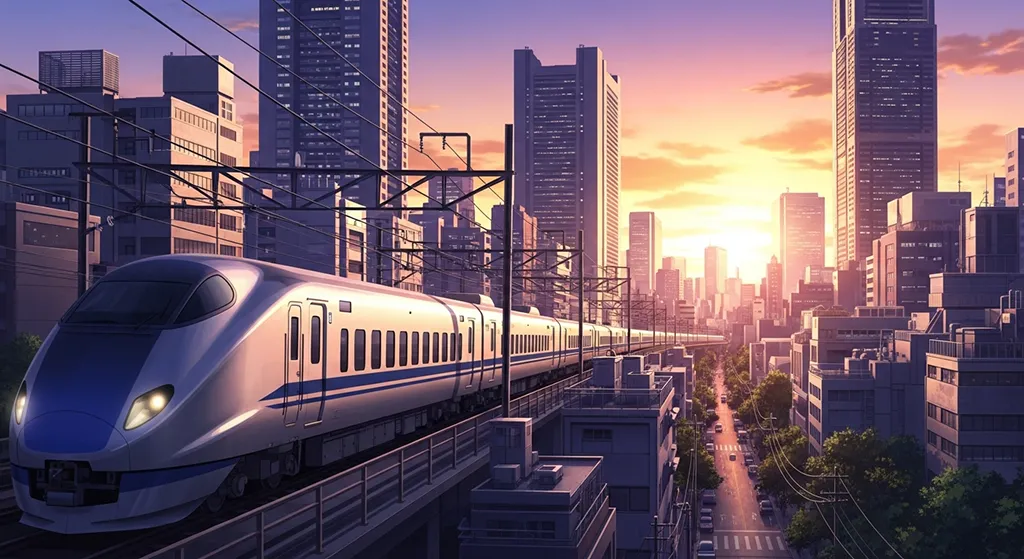 High-resolution anime train 4K background image for desktop monitors and laptops